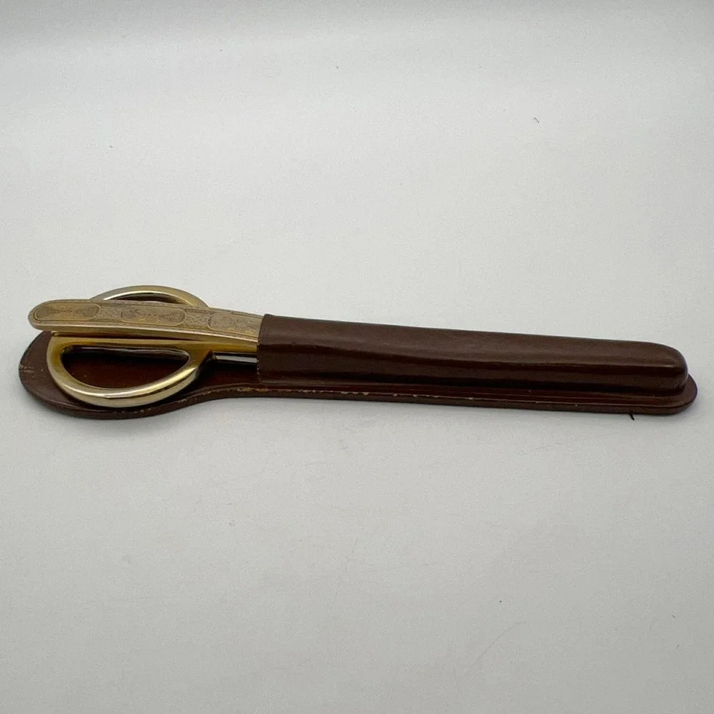 Vintage J.A. Henckels Inox‎ Germany Scissors & Letter Opener Desk Set with Case